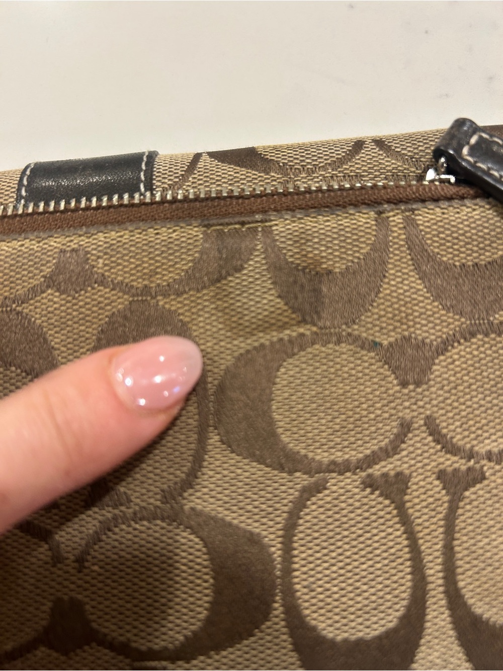 COACH Jacquard & Leather SIGNATURE C Checkbook Wallet With Checkbook Cover - Picture 8 of 8